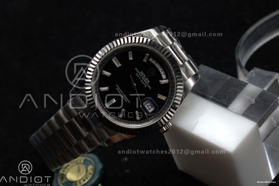 Bright 718 GSF Bracelet Black Weight 40 Gain on Crystal DayDate Dial SS President A 0316